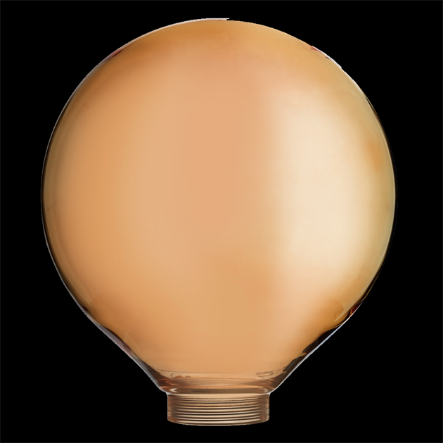 Glob glas 125mm golden 31,5mm gänga